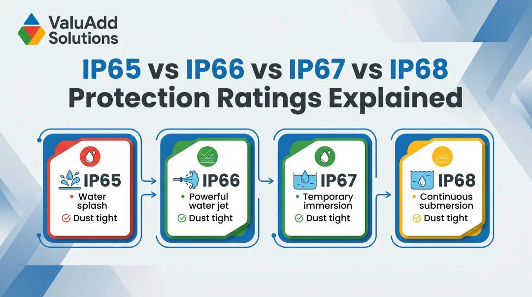 IP65 vs IP66 vs IP67 vs IP68 Protection Ratings Explained