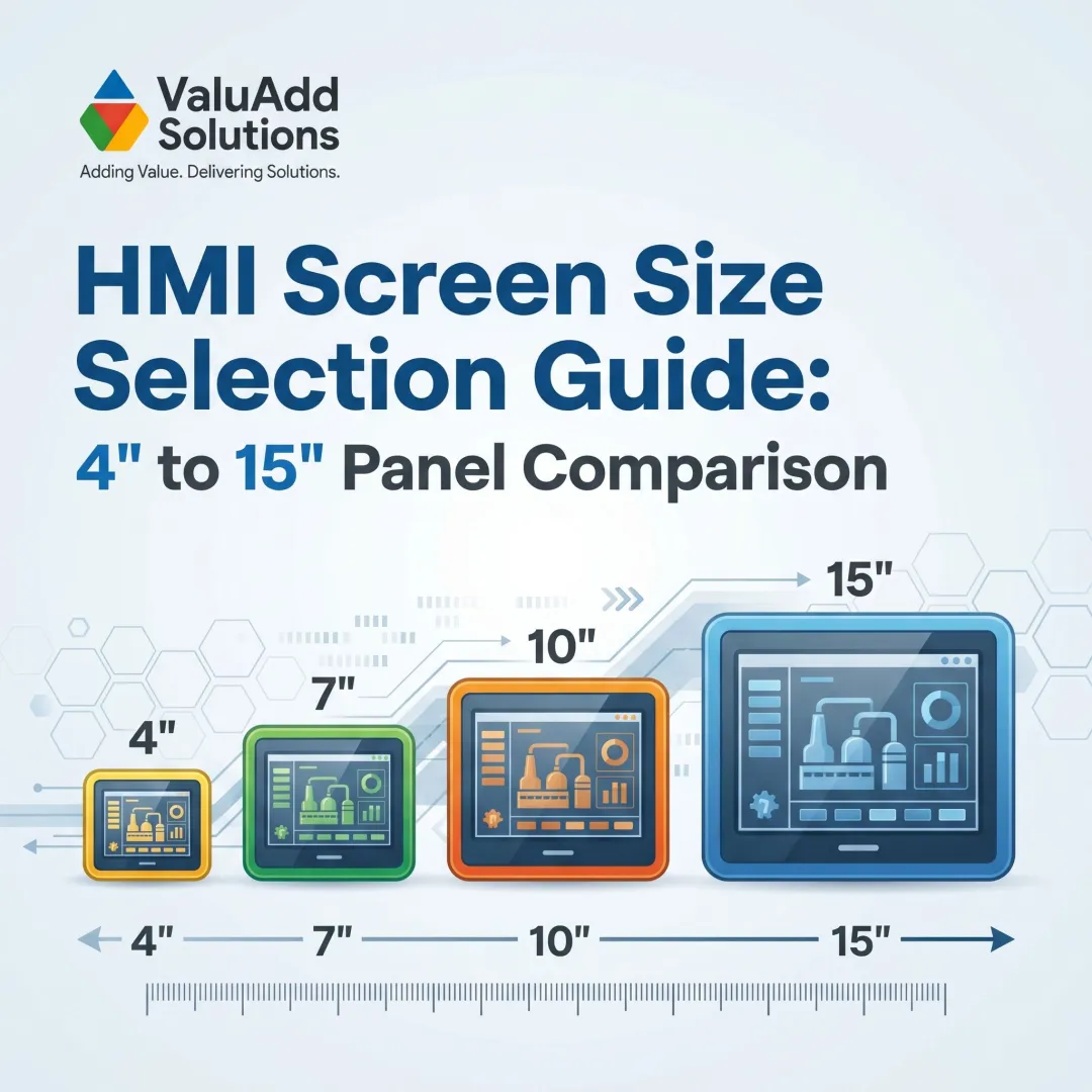 HMI Screen Size Selection Guide: 4" to 15" Panel Comparison