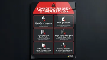Six common transfer switch testing errors to avoid during maintenance inspections