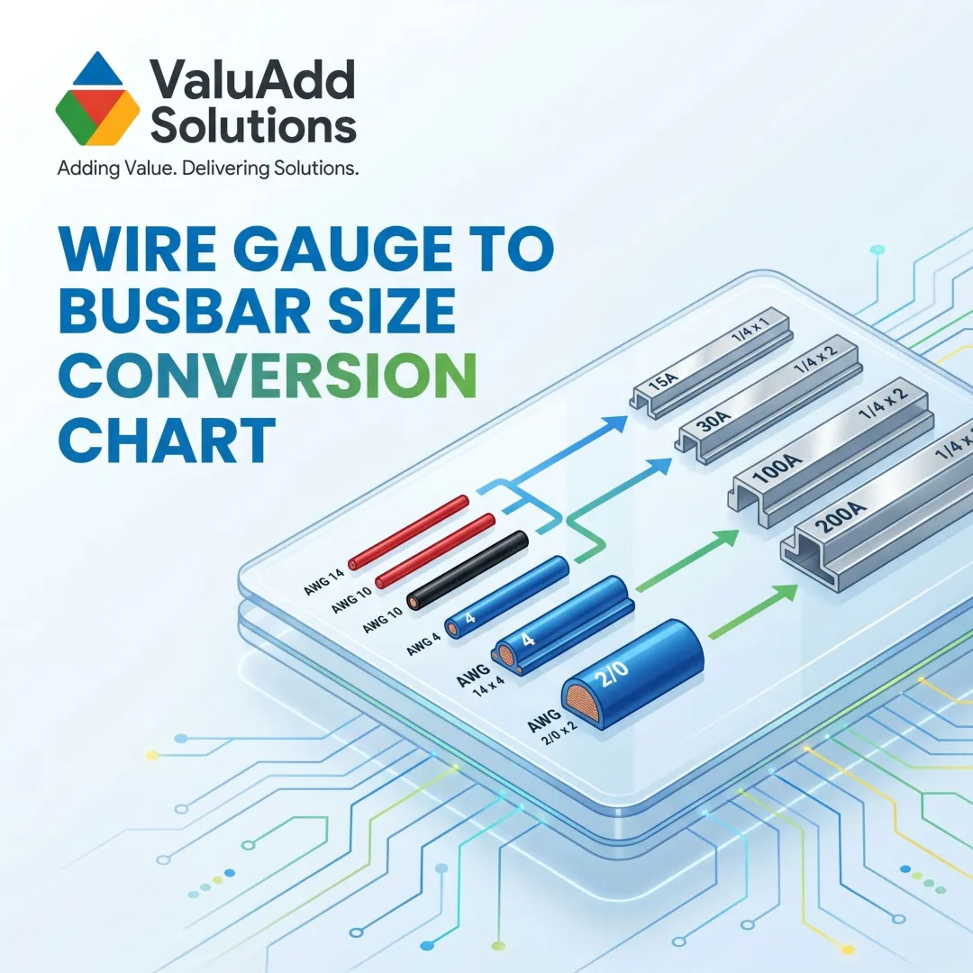 Wire Gauge to Busbar Size Conversion Chart