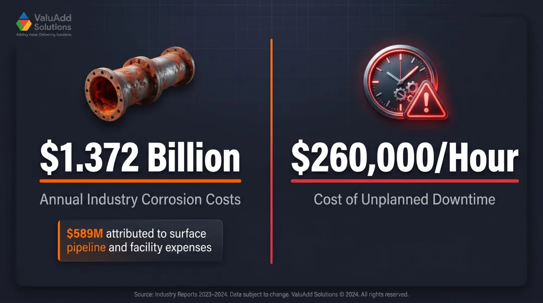 Oil and gas electrical failure annual costs and downtime financial impact breakdown