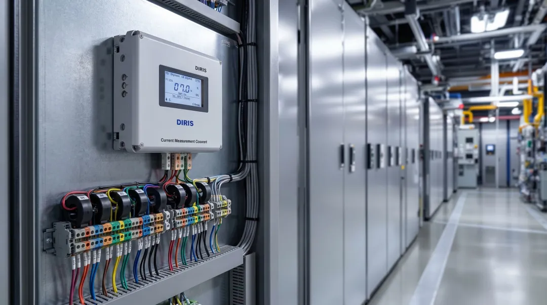 ValuAdd DIRIS Digiware multi-circuit energy meter installed in industrial panel