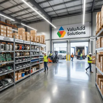 Industrial electrical components warehouse with fast shipping