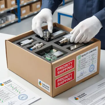 Electrical components being packaged for fast delivery