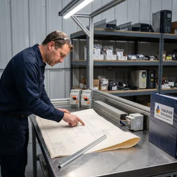 Engineer designing custom control panel layout