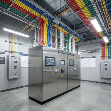 Industrial transfer switch installation in Virginia manufacturing facility
