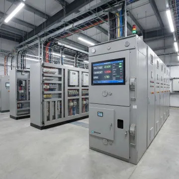 Soft starter control system with digital monitoring in industrial plant