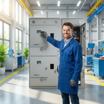 Industrial soft starter control panel installed in Virginia manufacturing facility