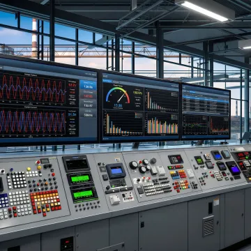 Power quality monitoring dashboard displaying real-time electrical parameters