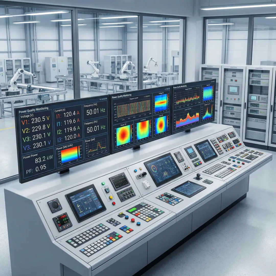 Advanced power quality monitoring equipment in North Carolina manufacturing facility