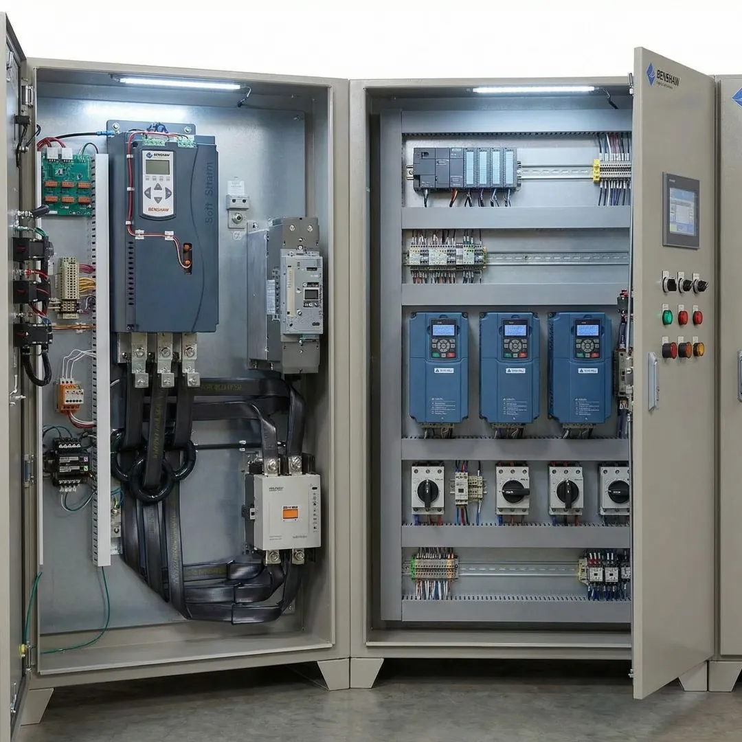 Motor control center components arranged for industrial installation
