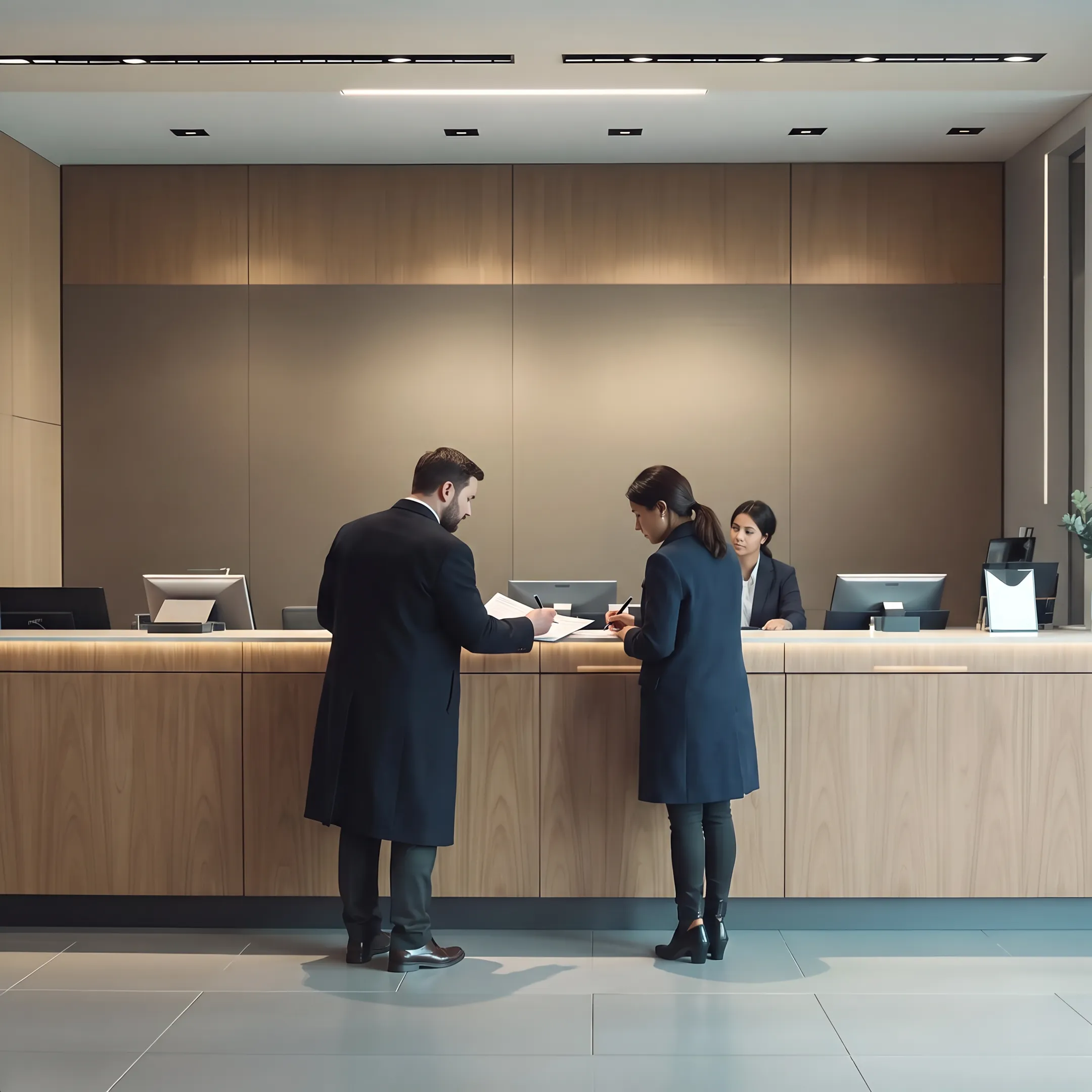 International newcomer receiving help with U.S. bank account setup