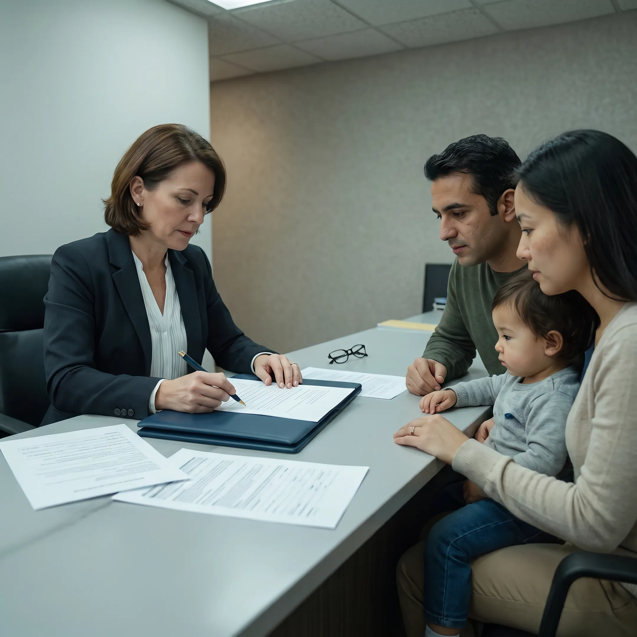 Consultant helping an international family organize U.S. relocation documents