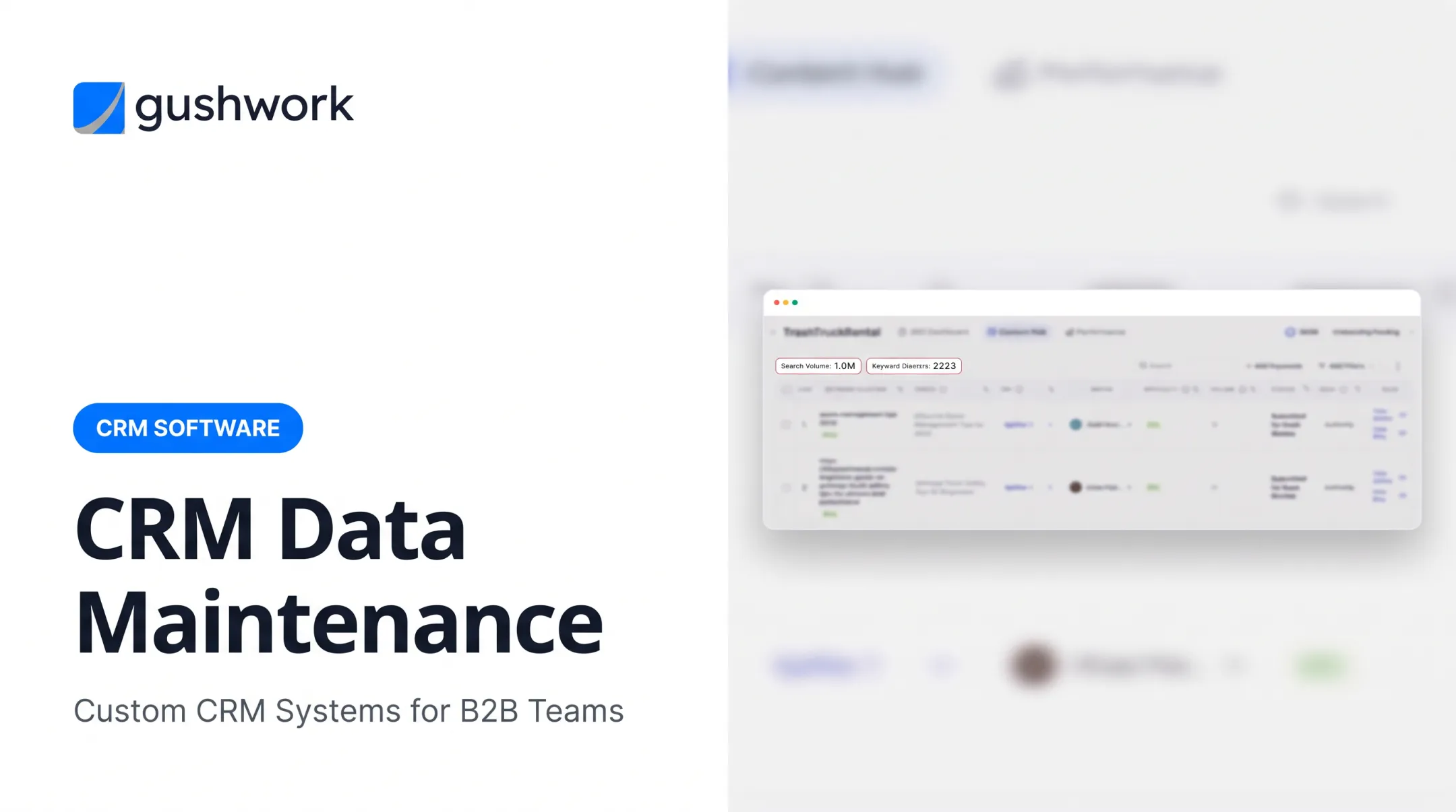 CRM Data Maintenance