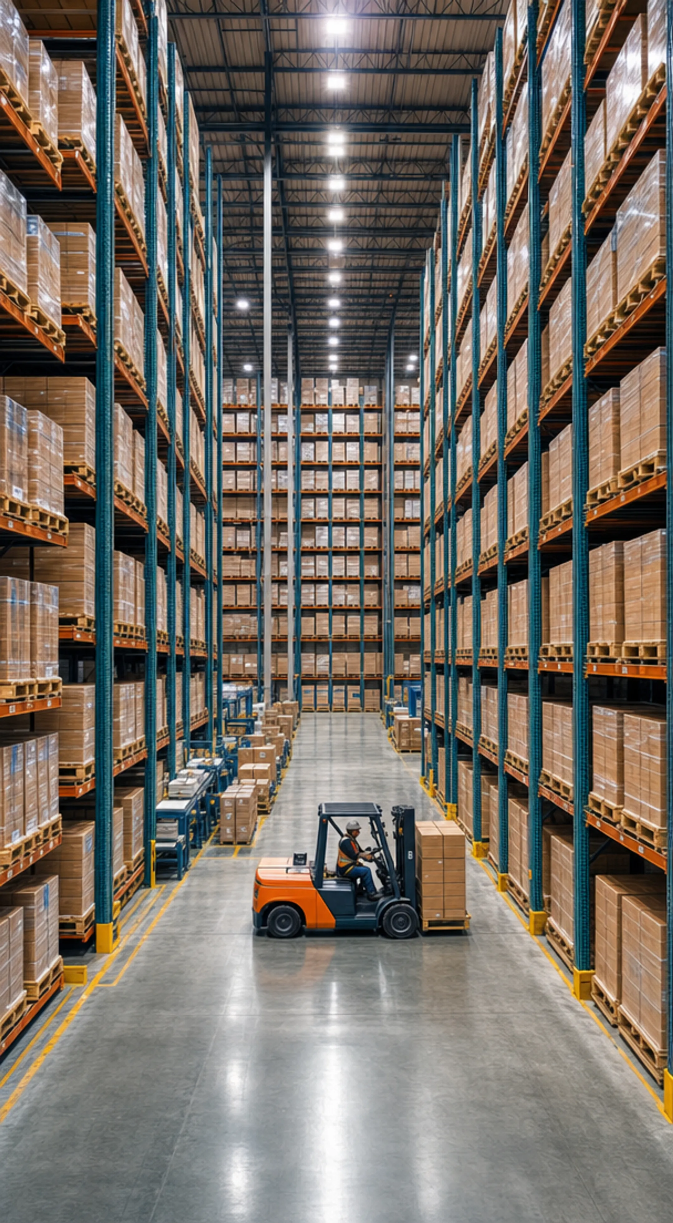 Single centralized warehouse hub managing inventory for regional customer base