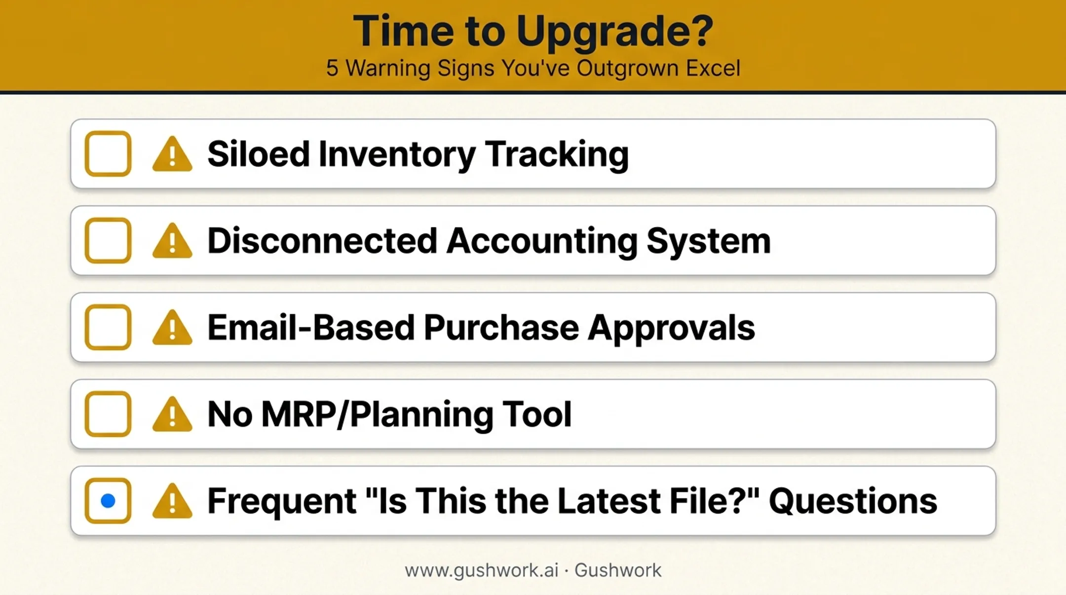 Warning signs a business has outgrown its Excel spreadsheet system