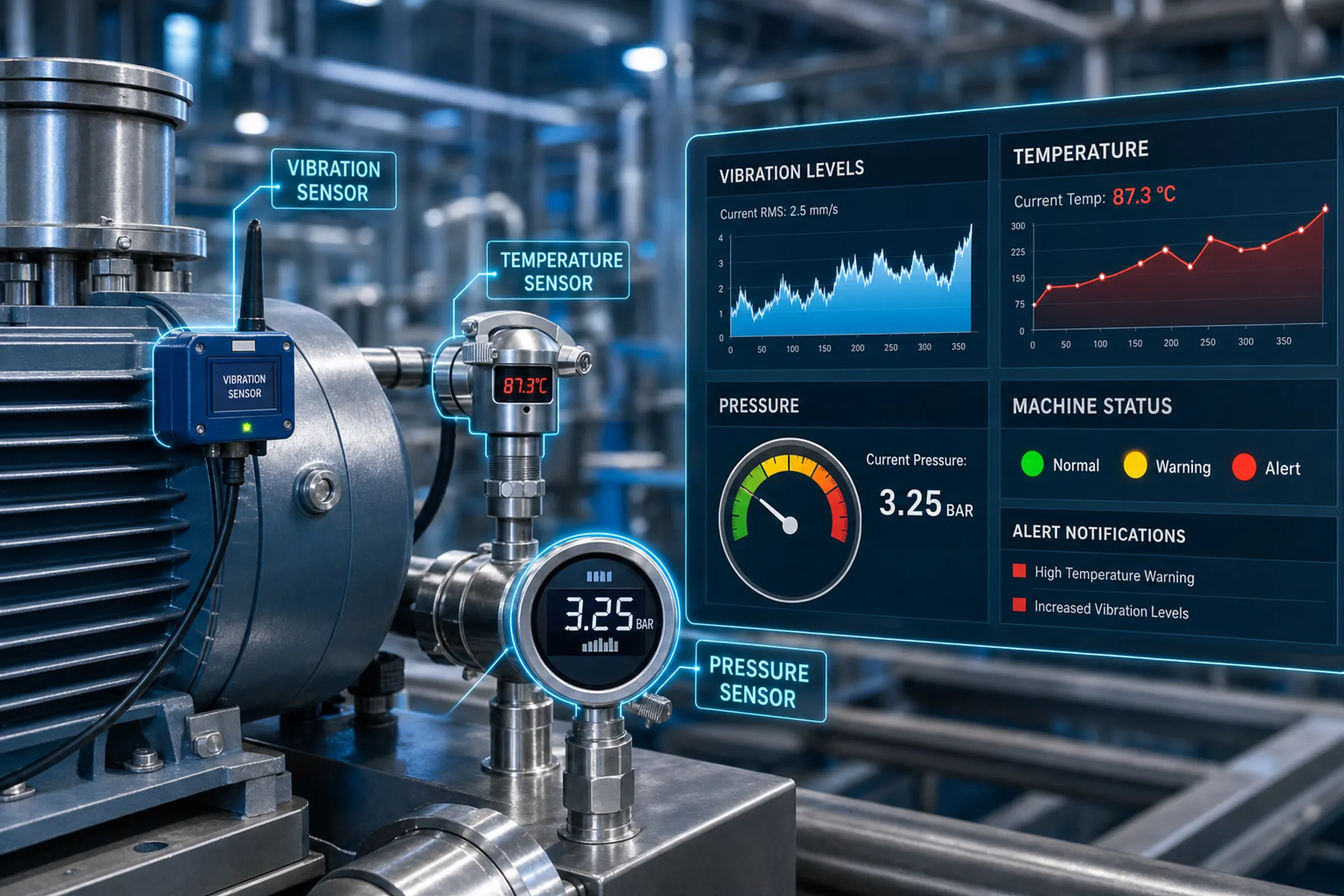 Industrial IoT sensors enabling predictive maintenance on oil gas equipment