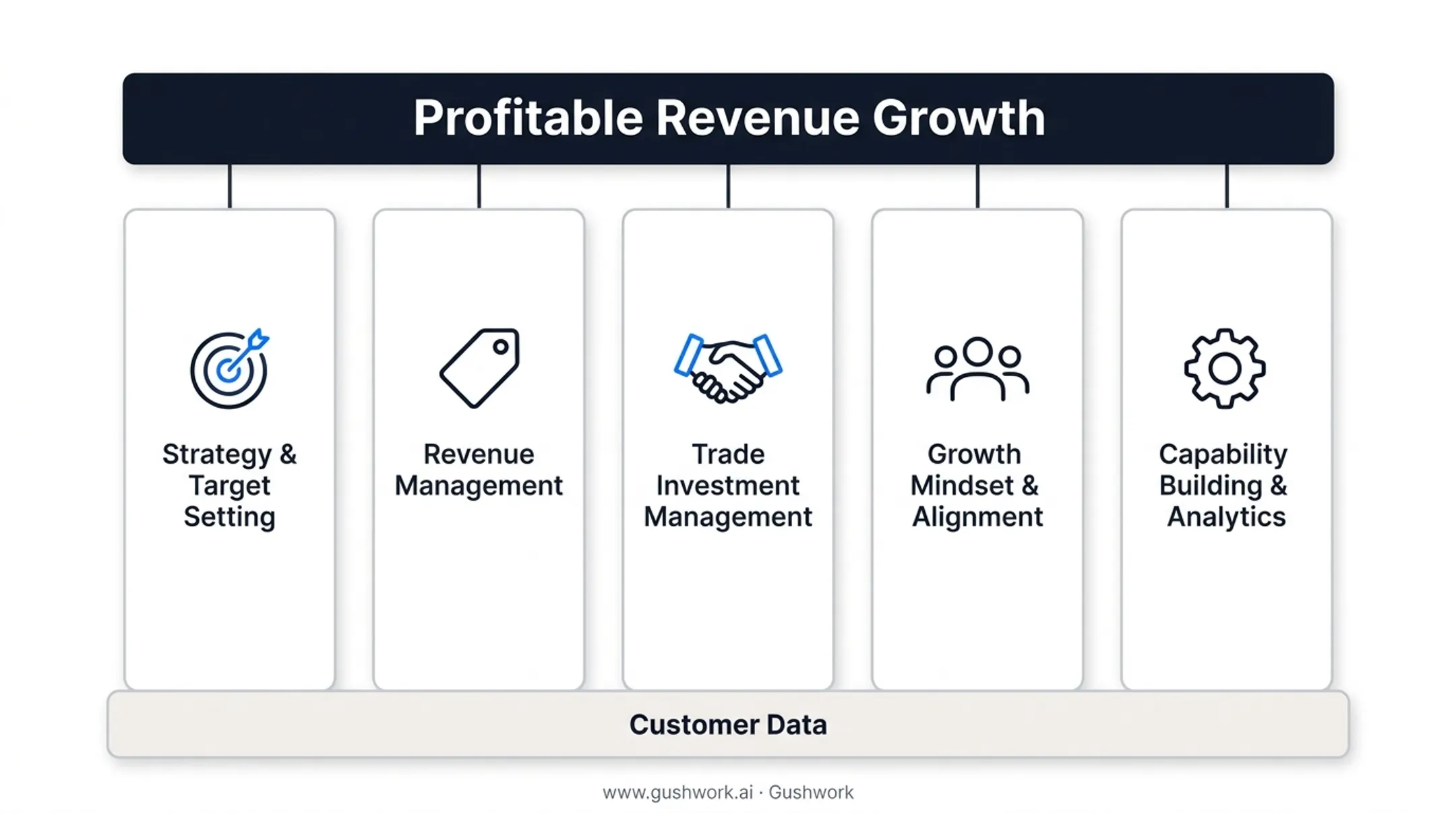 5 pillars of Revenue Growth Management framework diagram