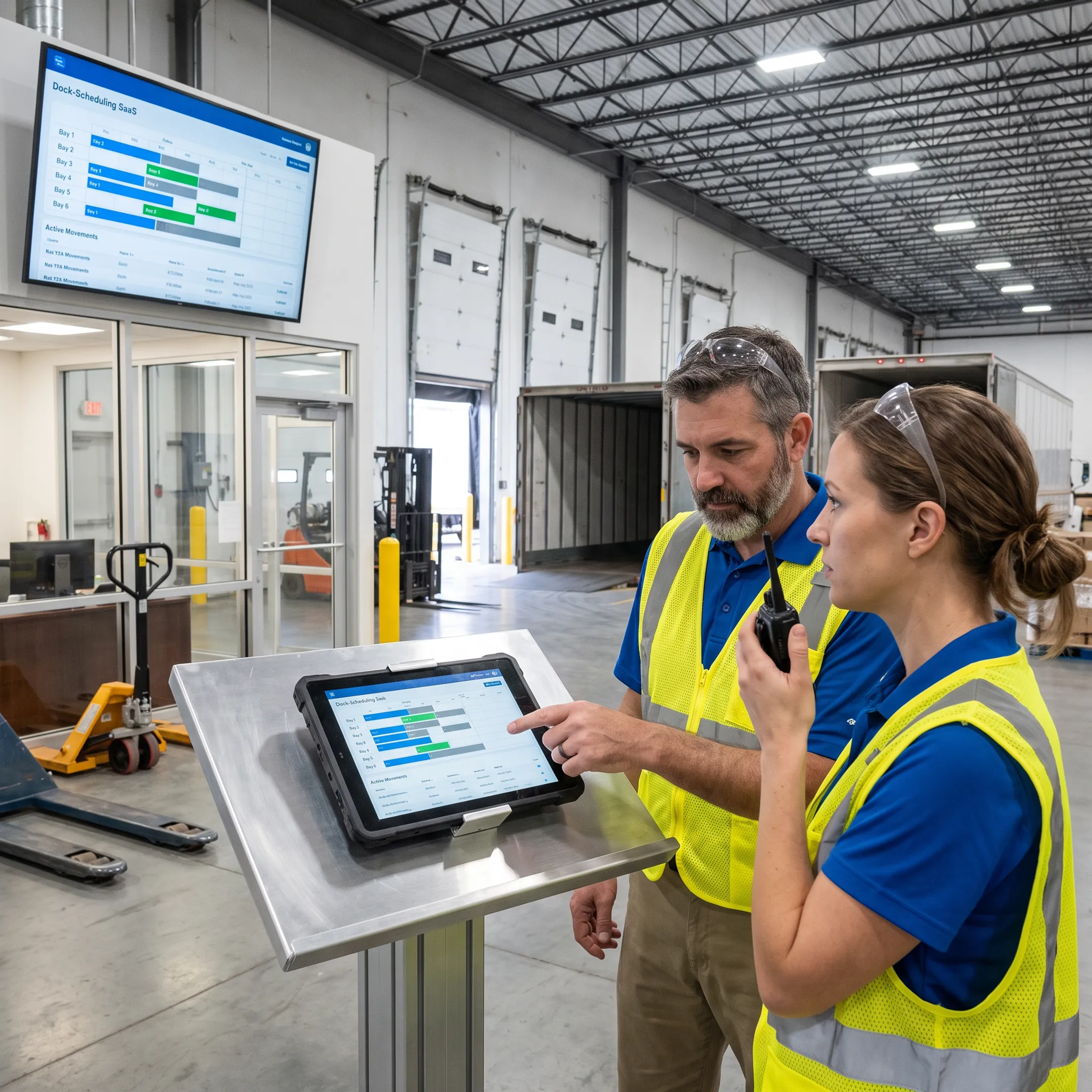 Warehouse dock management software dashboard