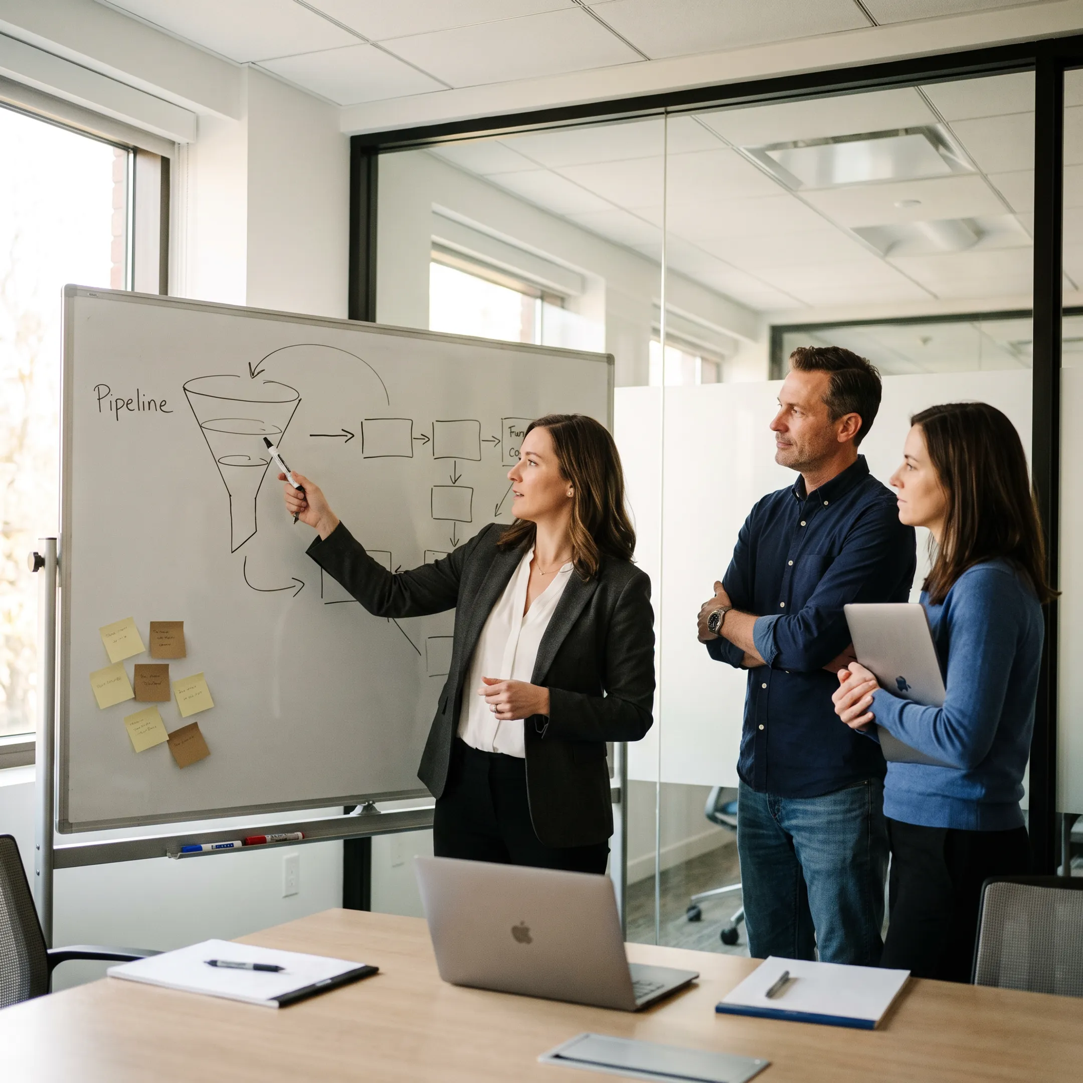 Consultant mapping a Sales Hub implementation plan