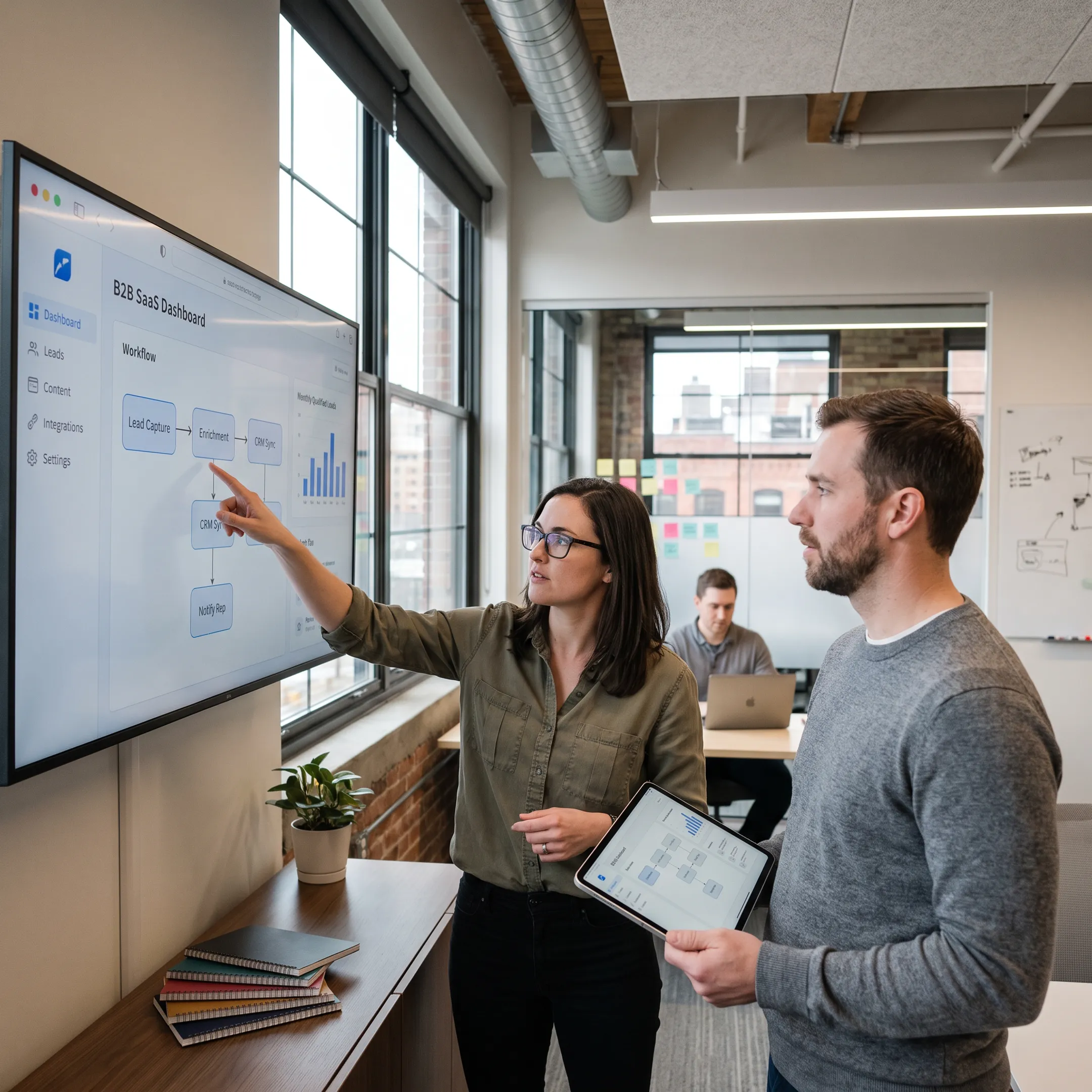 Custom software team planning a business application