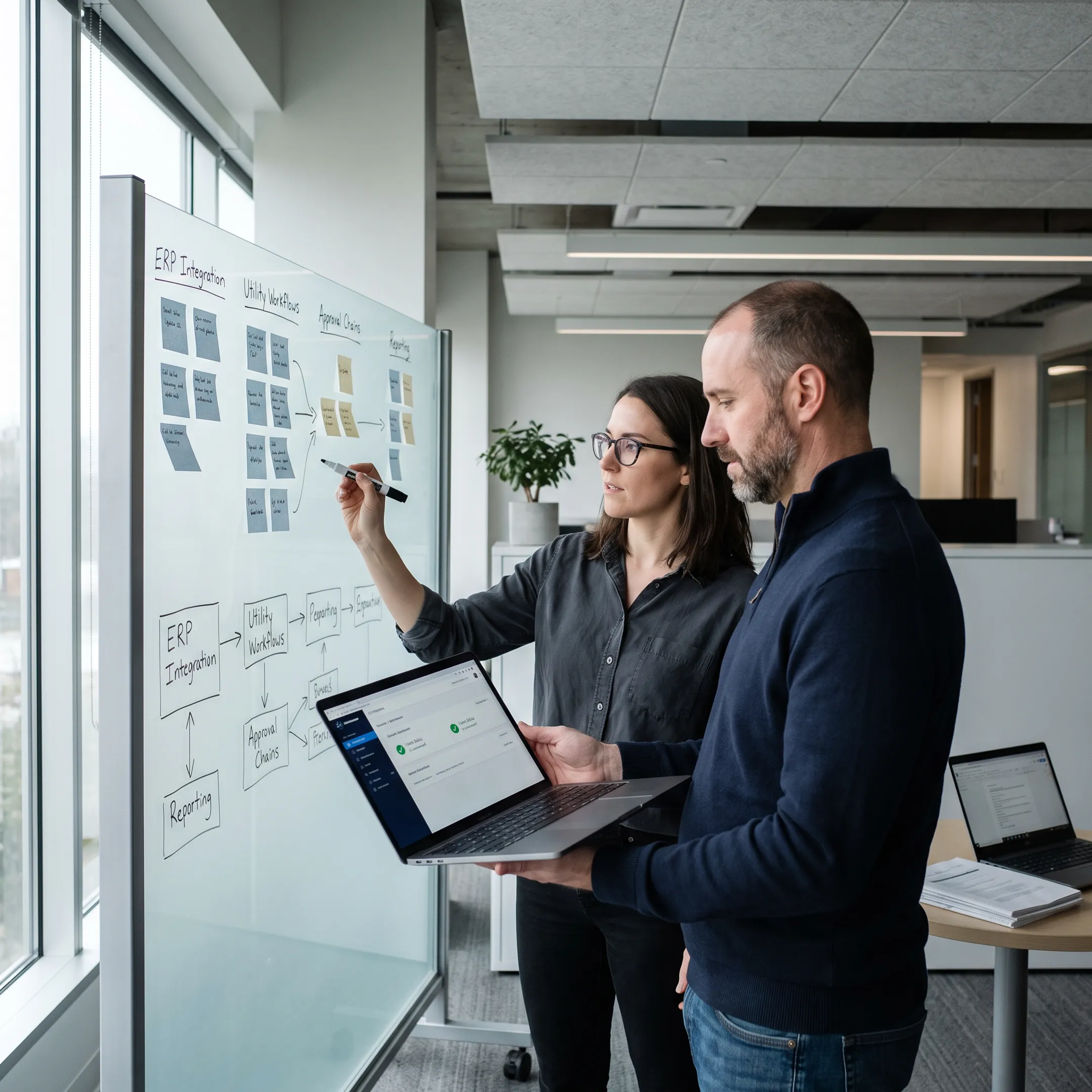 ERP planning session for utility software
