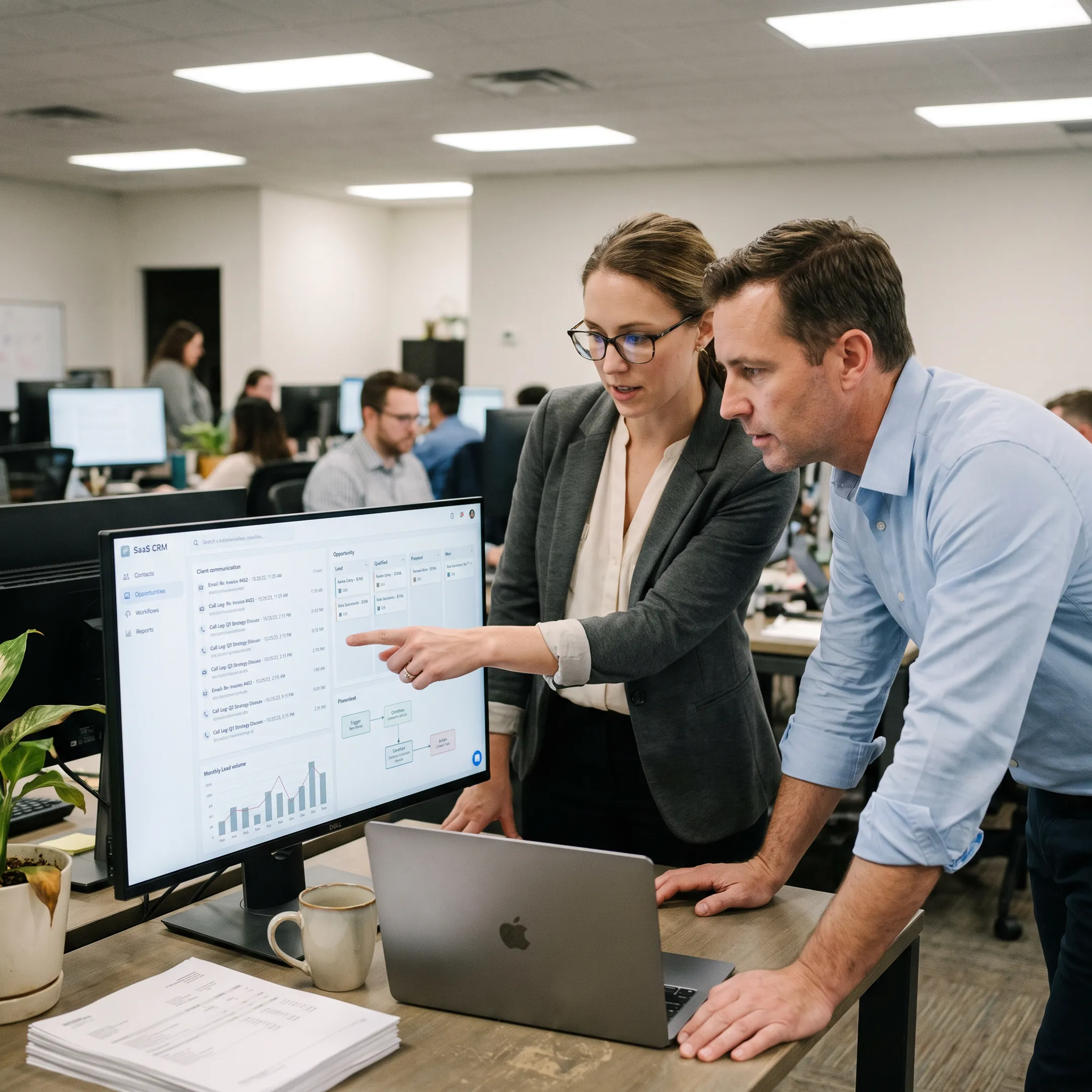Accounting team using connected CRM and client workflow tools