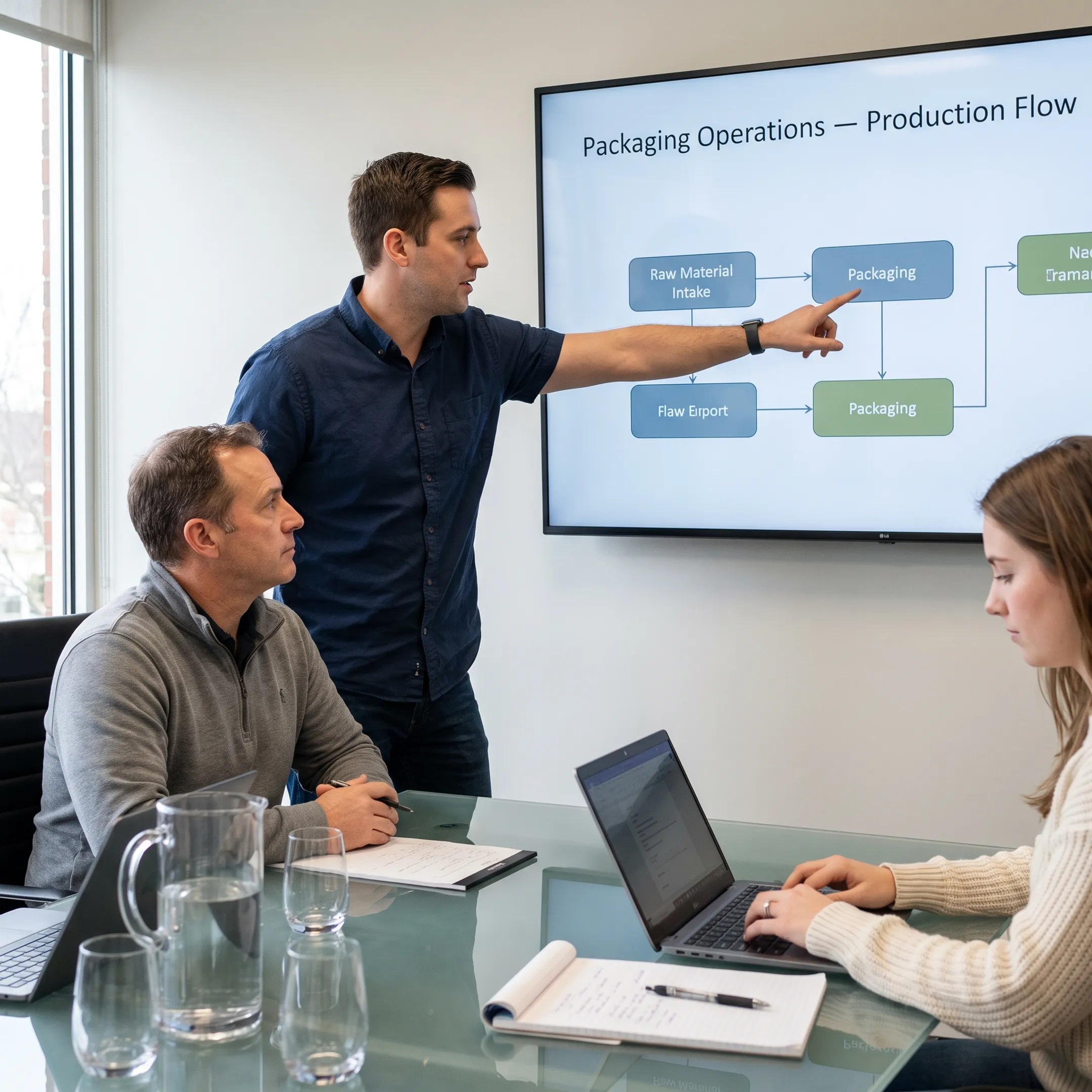 Packaging manufacturing ERP planning session