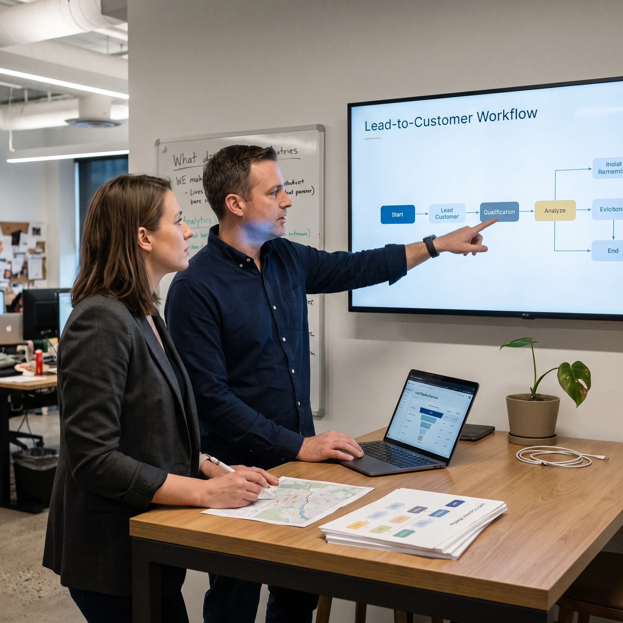Team reviewing gaming CRM strategy