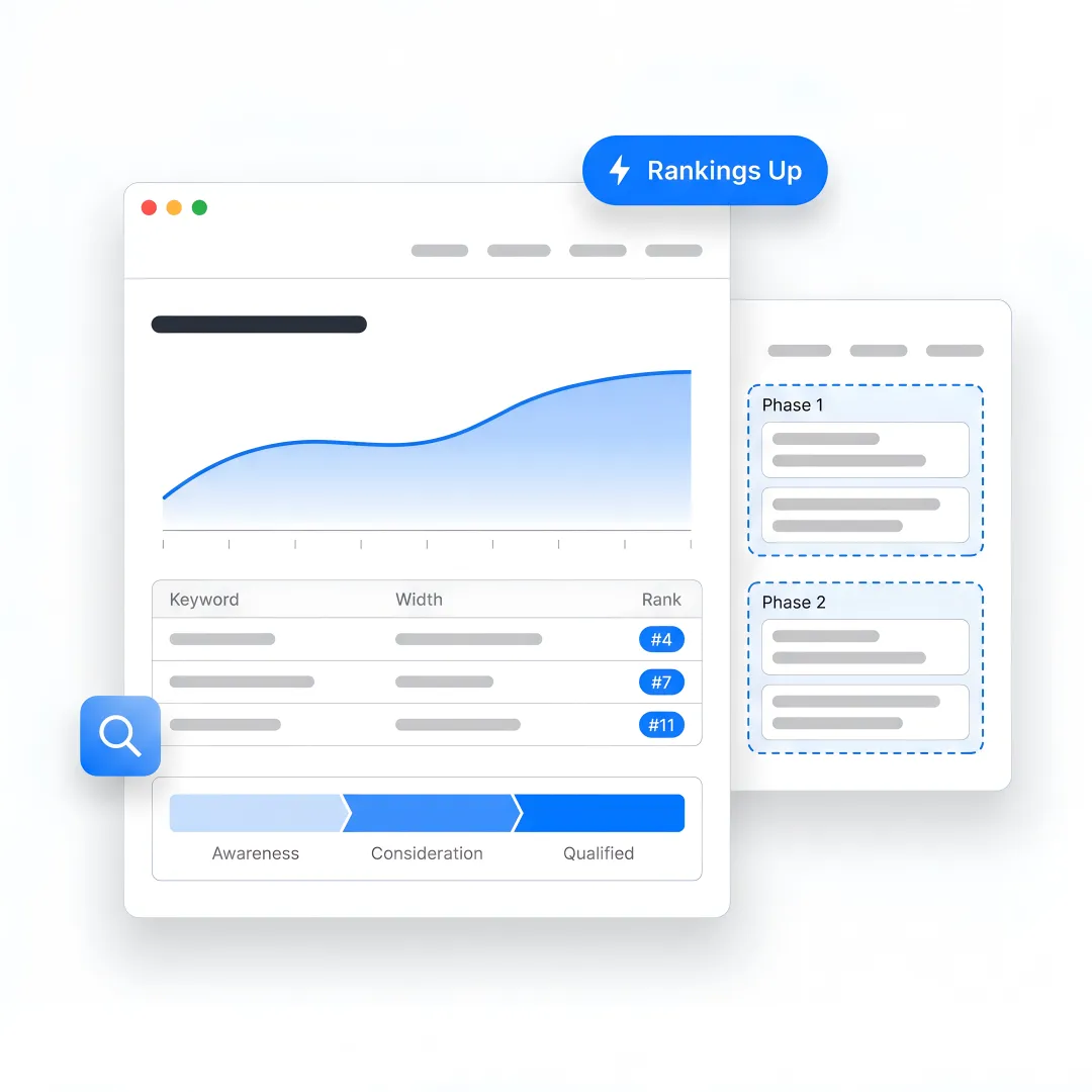 SEO strategist reviewing startup growth dashboard