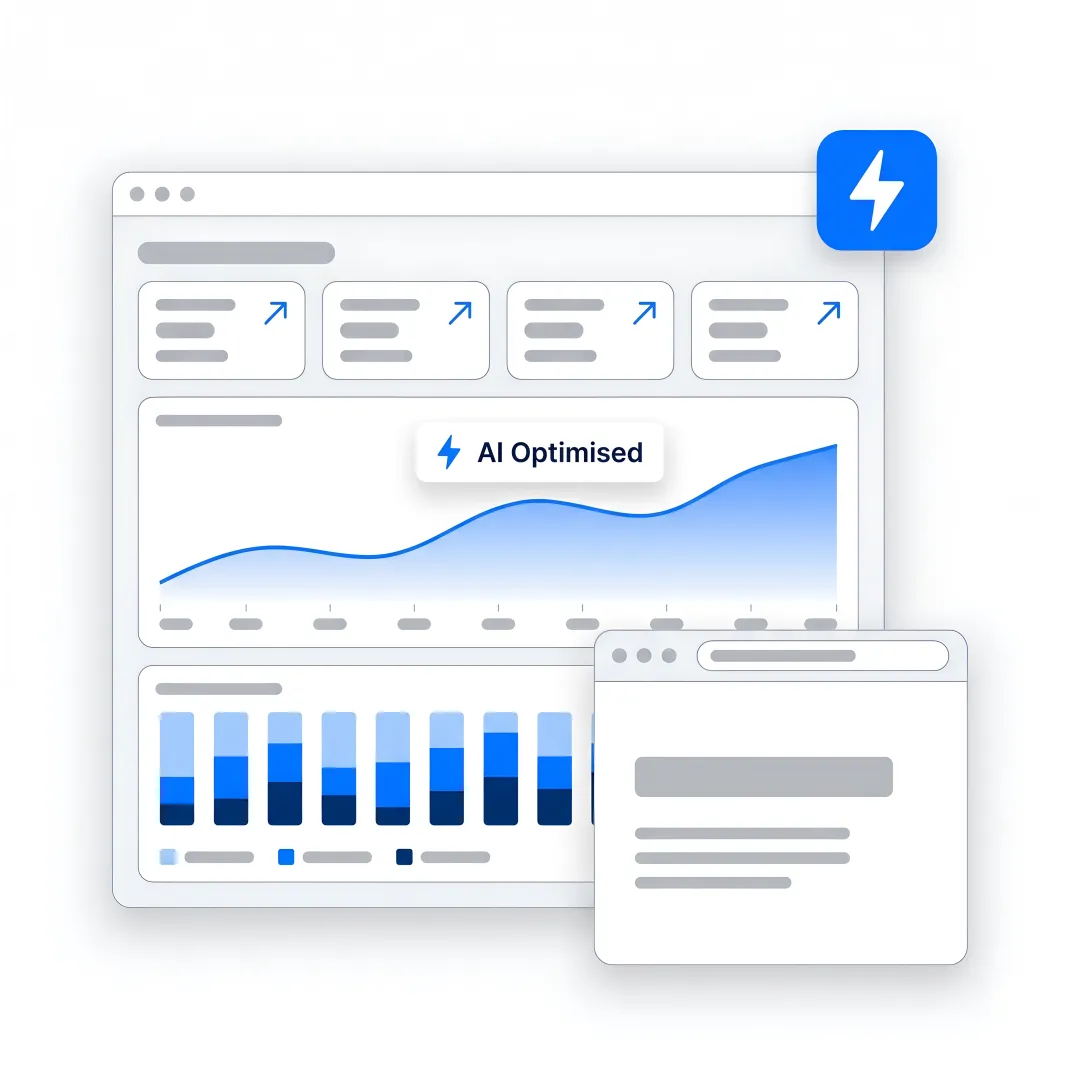 AI SEO workflow dashboard