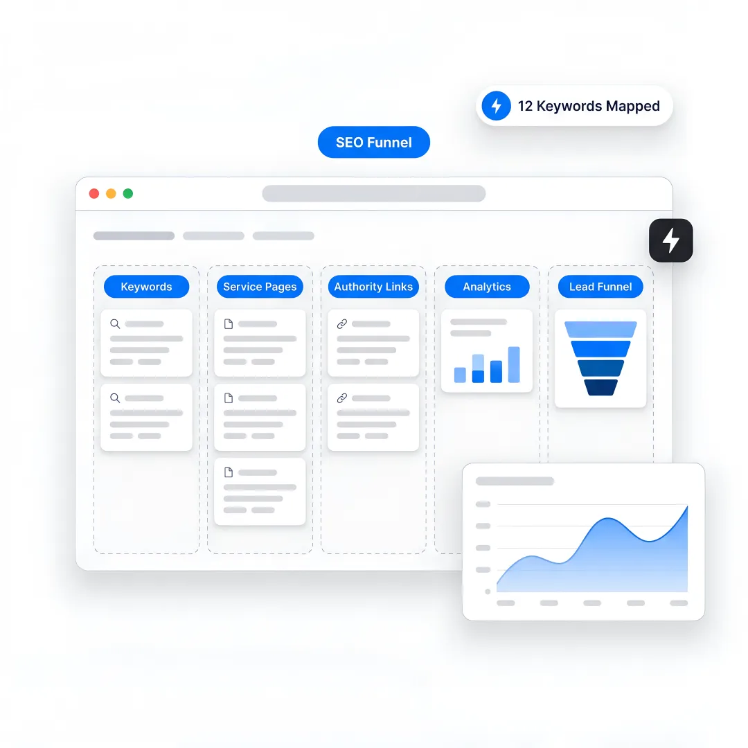 Construction SEO workflow planning session