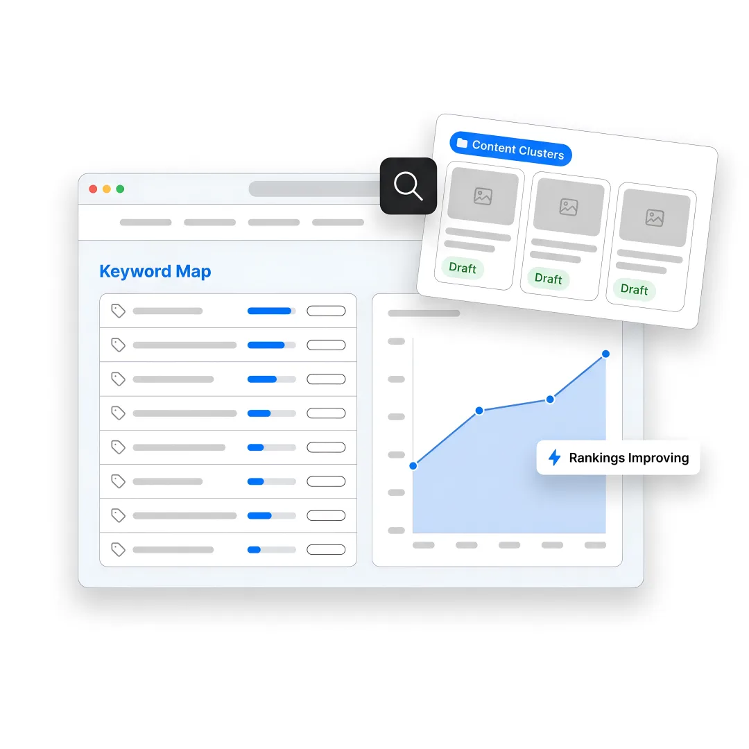 SEO strategist planning interior design content strategy