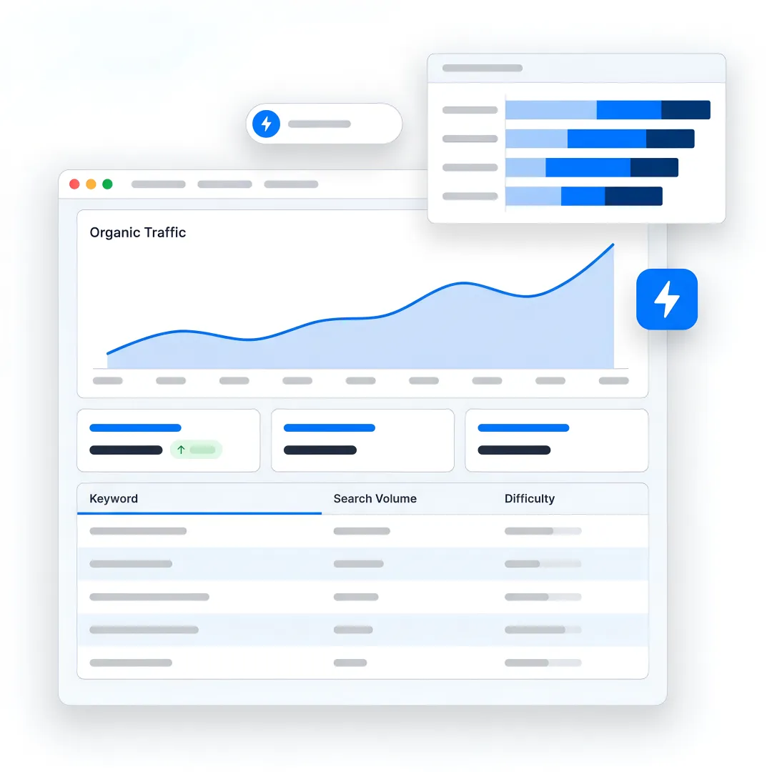 SEO strategist reviewing modular building search campaign analytics