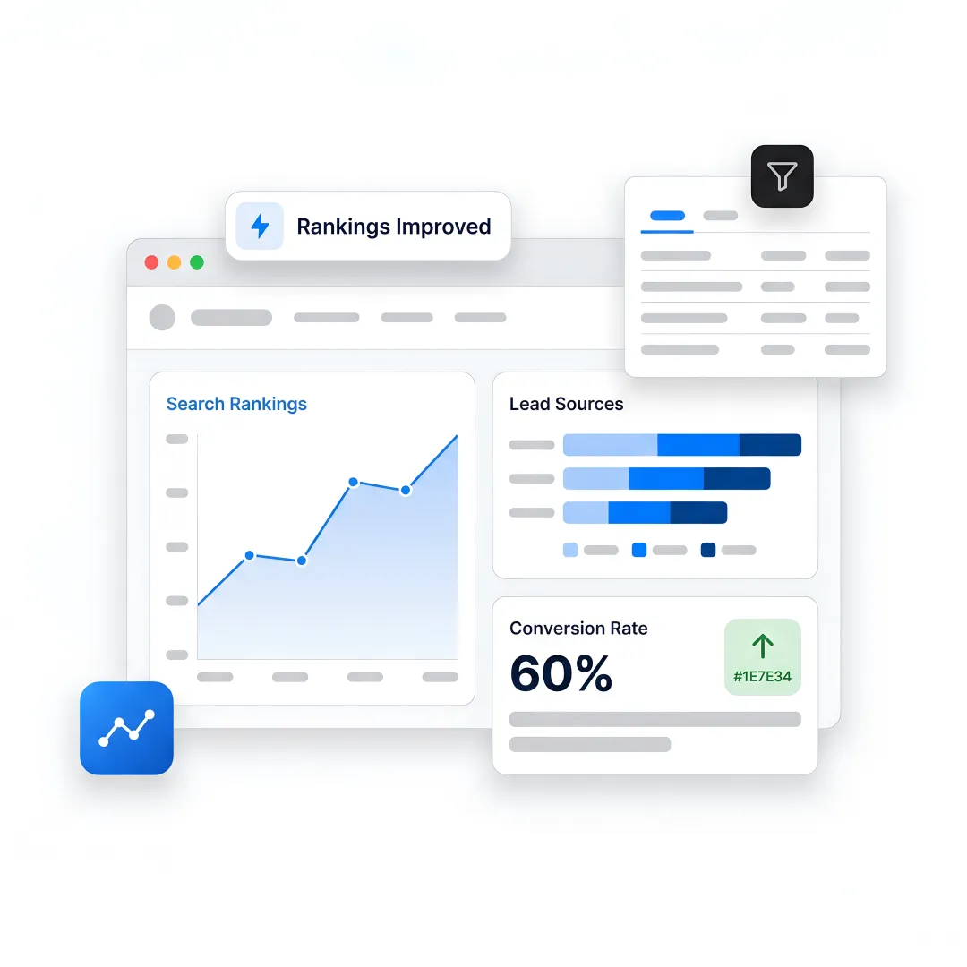 B2B team reviewing lead generation analytics