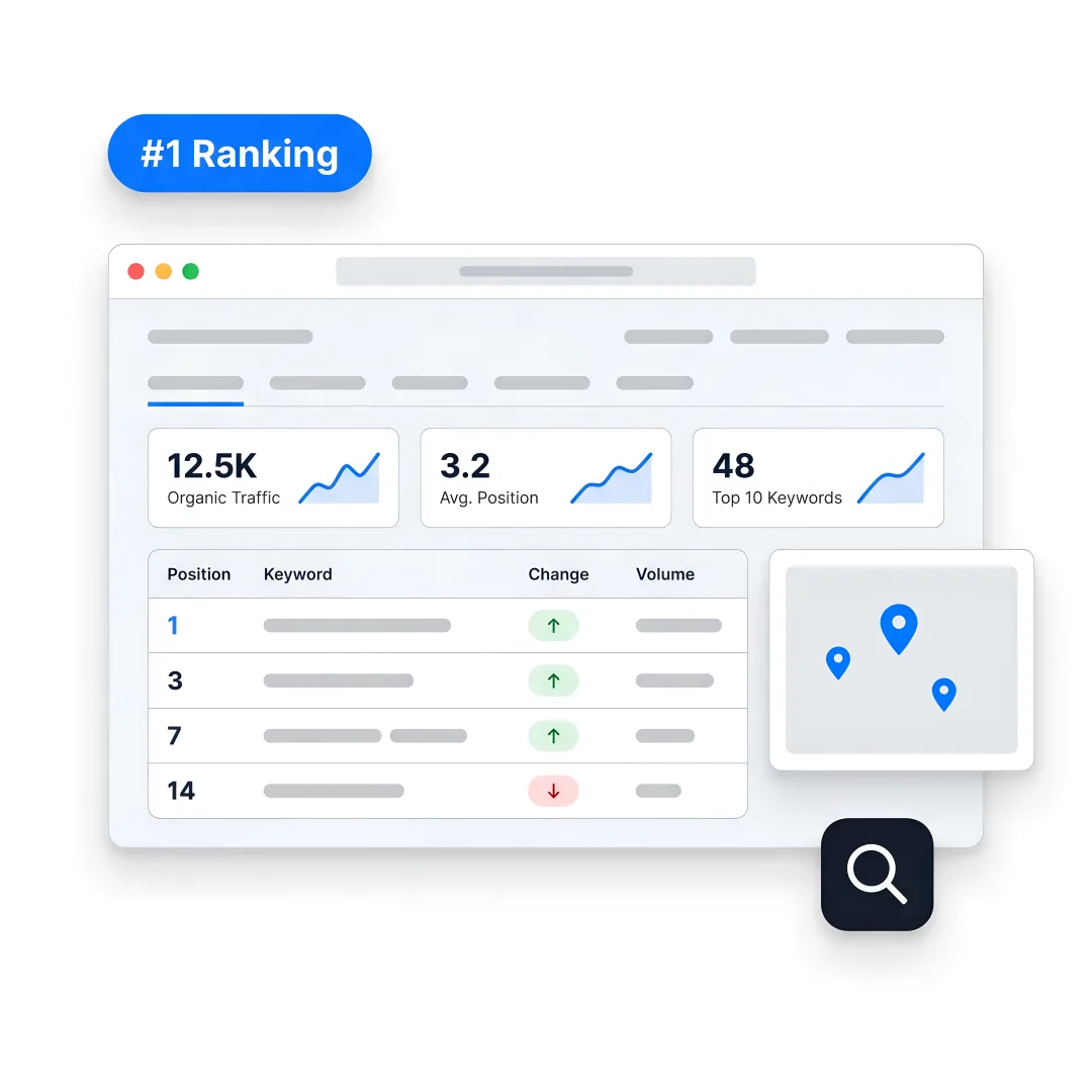 Local business SEO dashboard