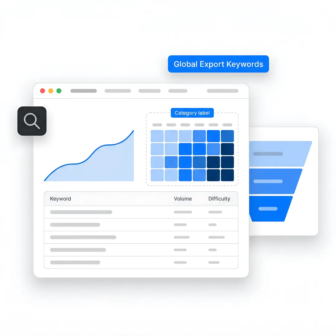 SEO strategist reviewing export growth analytics
