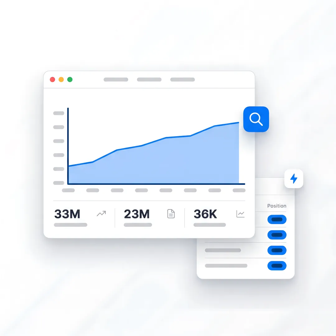 SEO strategist reviewing manufacturing growth dashboard