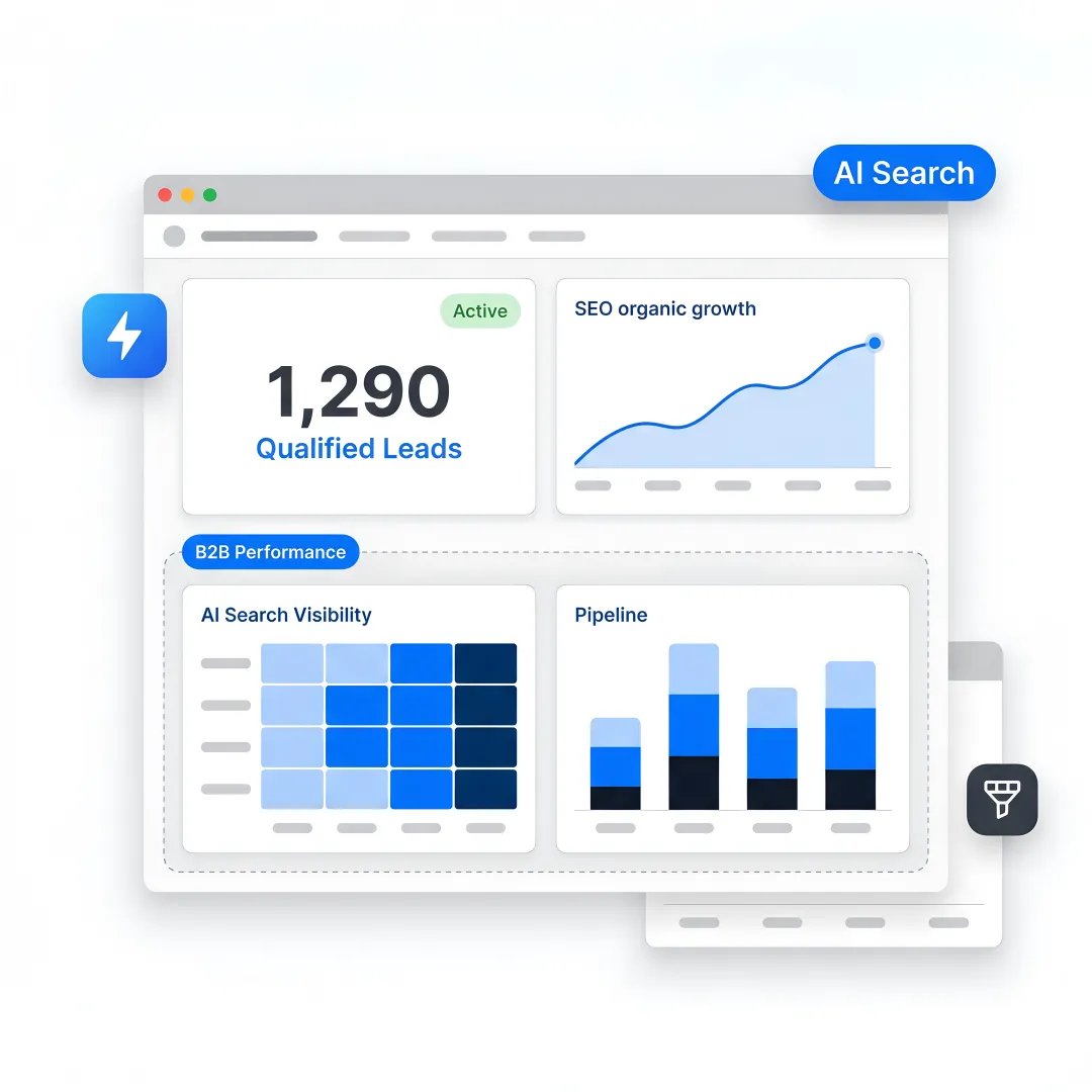 B2B tech lead generation dashboard