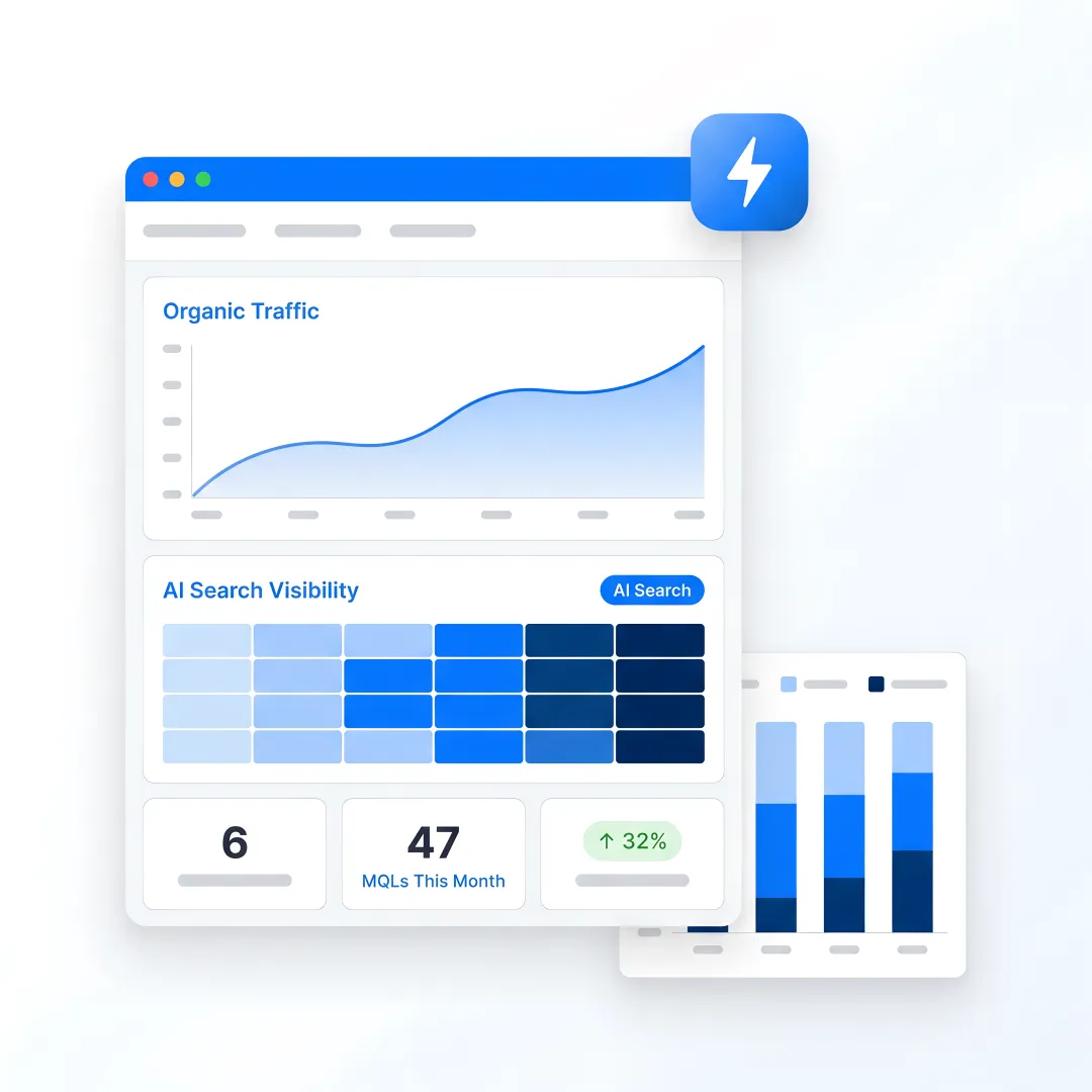 Marketing strategist reviewing inbound growth dashboard