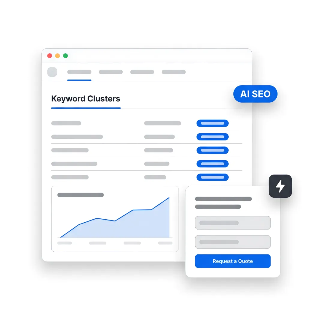 AI SEO workflow for industrial lead generation