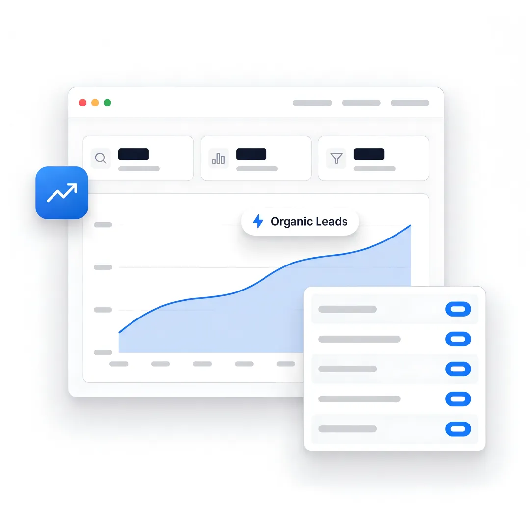 B2B team reviewing SEO growth dashboard