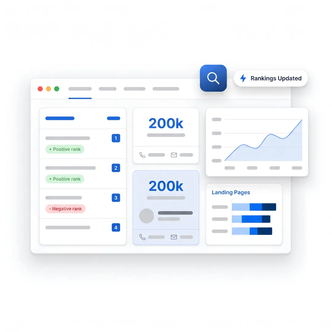 SEO strategist reviewing B2B growth dashboard