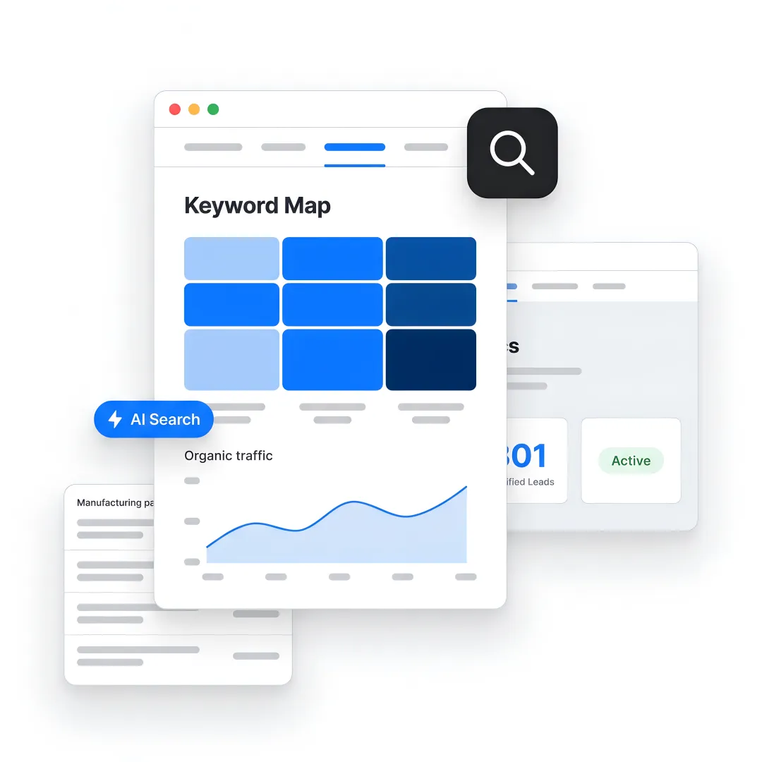 SEO strategist reviewing growth dashboard
