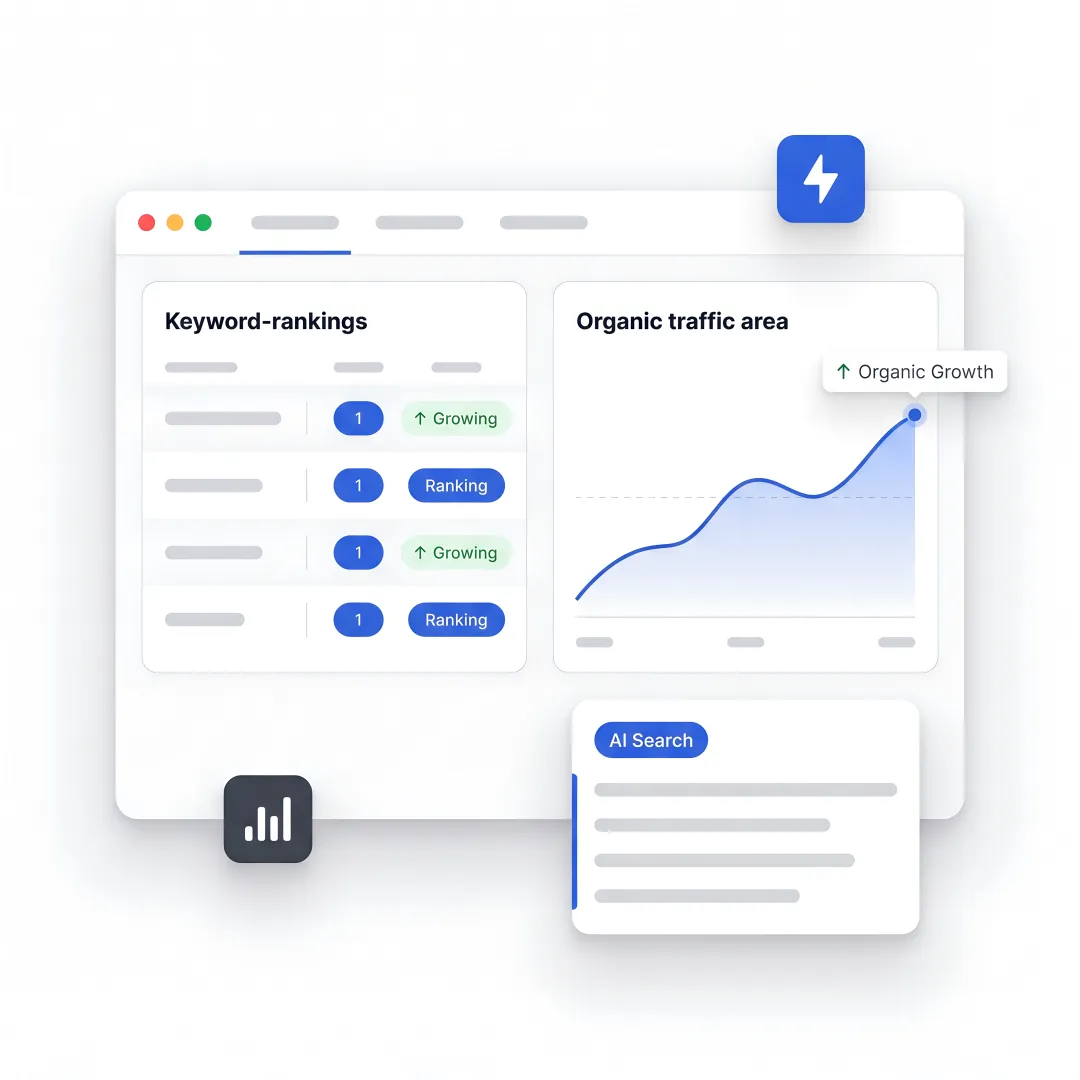 B2B SEO strategy dashboard for manufacturers