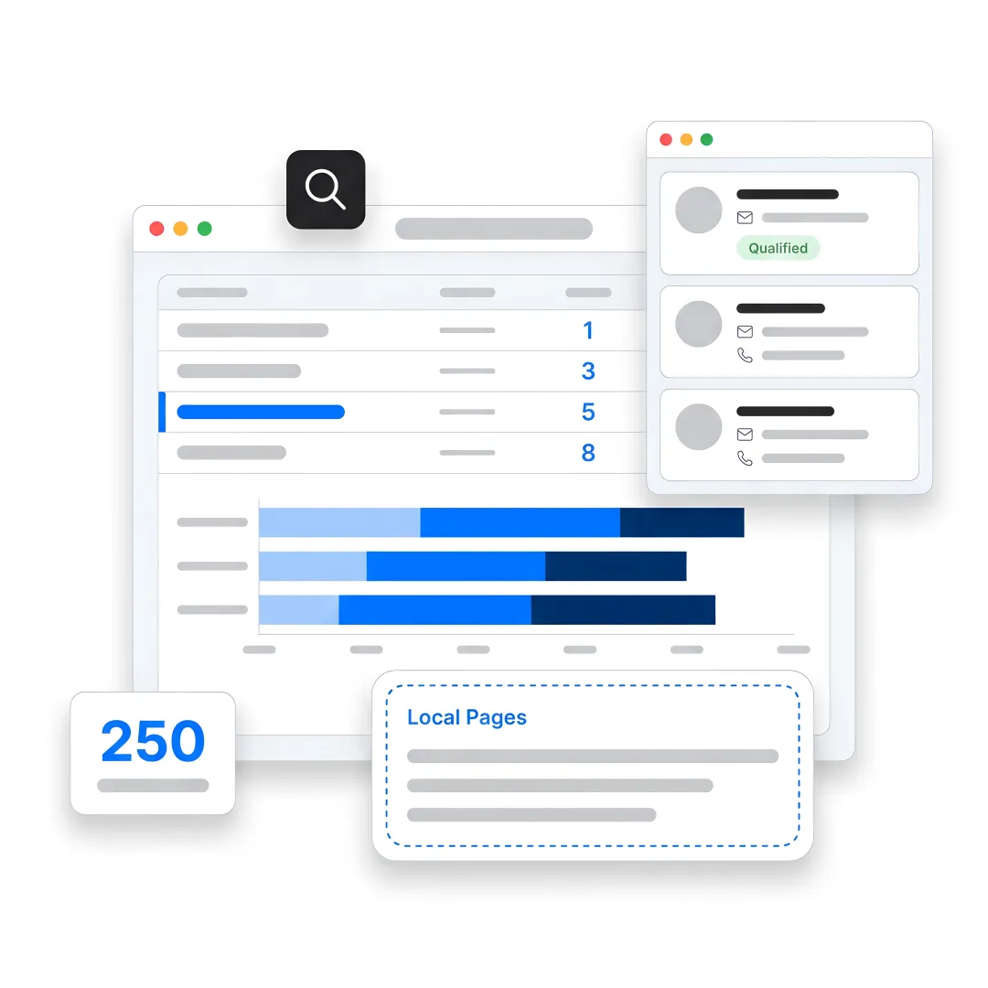SEO strategist reviewing local search analytics