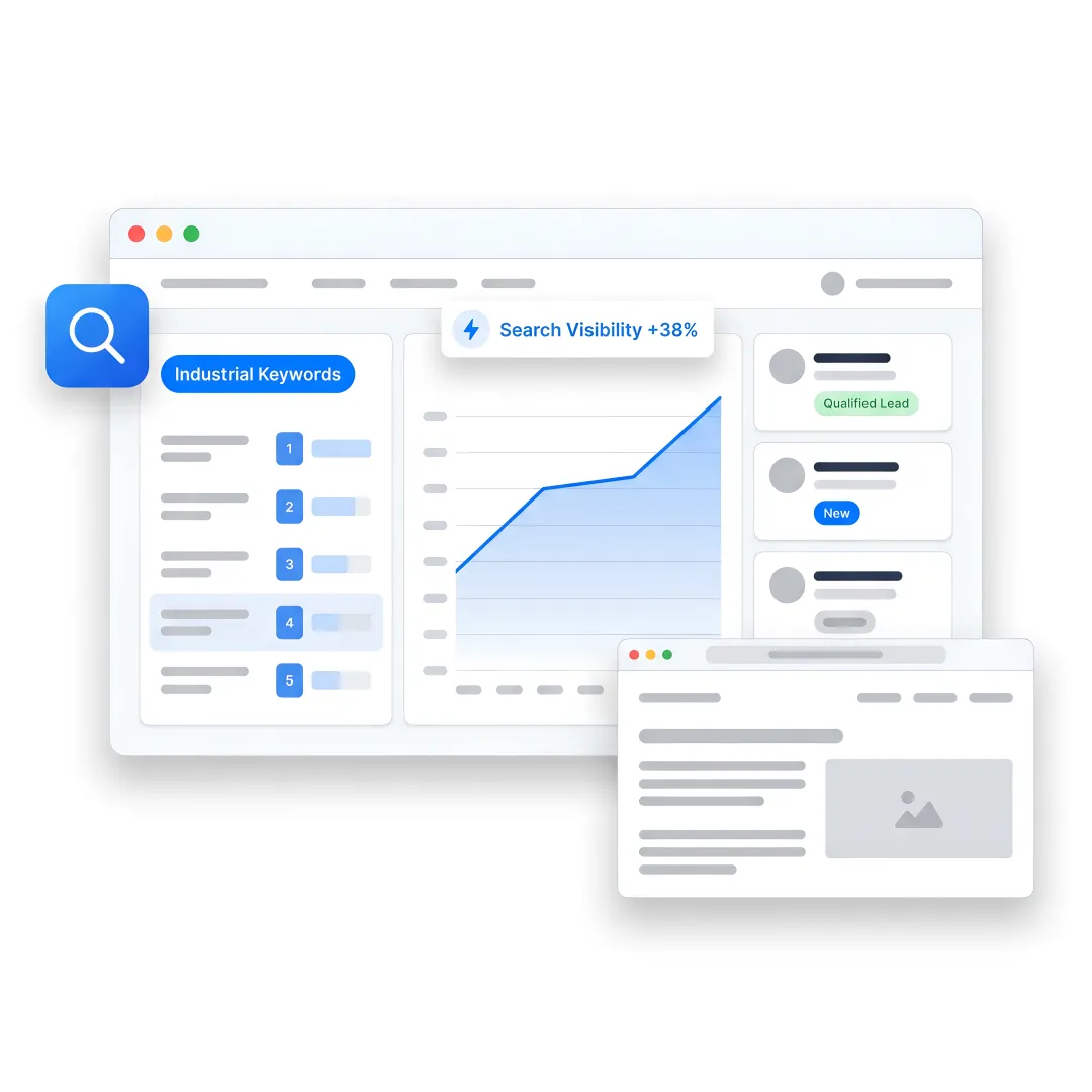 AI SEO dashboard for Miami B2B manufacturers