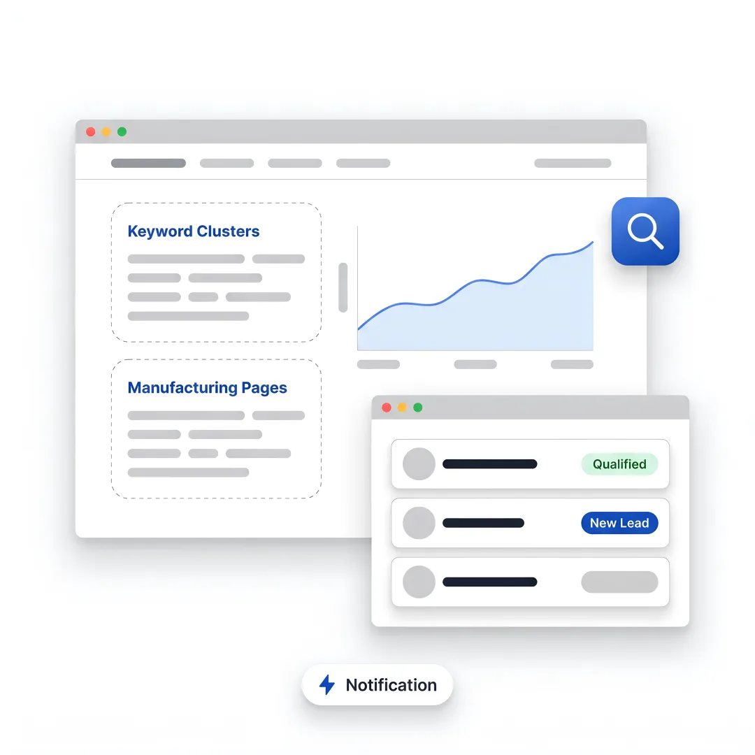 AI SEO workflow dashboard