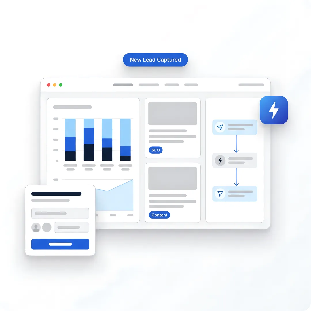 AI lead magnet dashboard for B2B SMBs