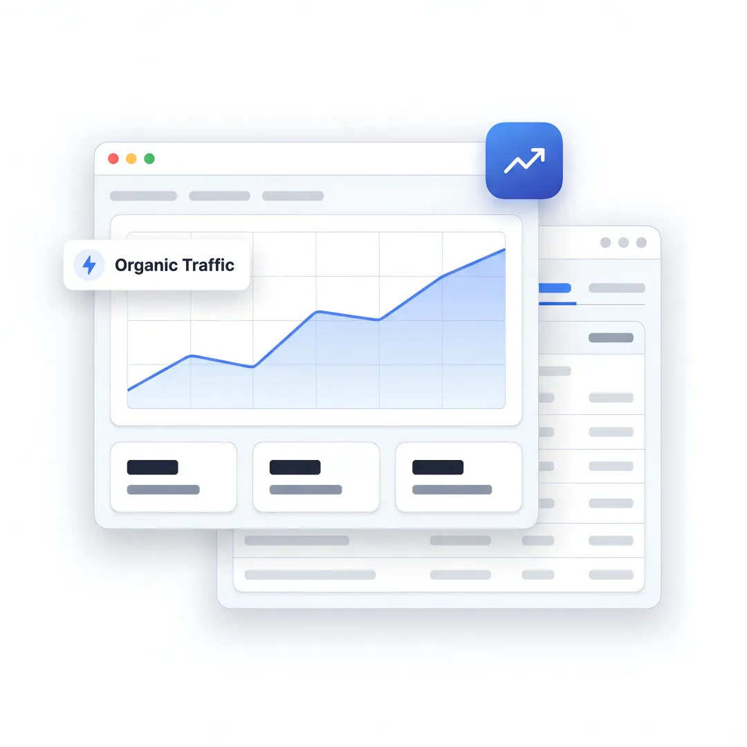 B2B team reviewing SEO performance dashboards
